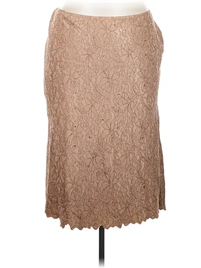 Pre-owned Lafayette 148 Formal Skirt In Tan