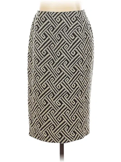 Pre-owned Lafayette 148 Formal Skirt In White