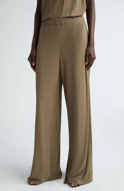 Lafayette 148 Franklin Pull-on Wide Leg Pants In Concrete