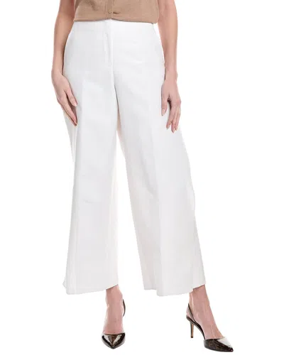 LAFAYETTE 148 FRANKLIN WIDE LEG ANKLE LINEN & SILK-BLEND PANT