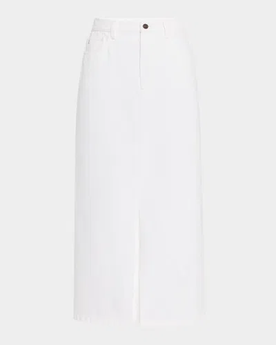 LAFAYETTE 148 FRONT-SLIT COTTON MIDI SKIRT