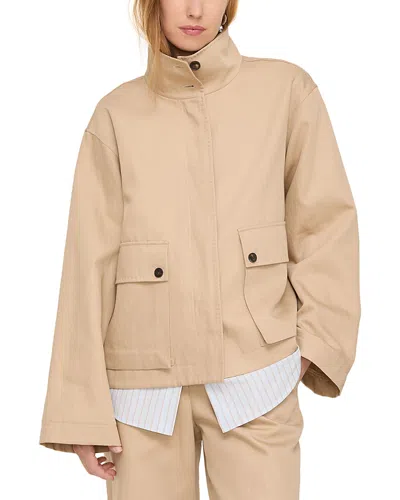 Lafayette 148 Funnel Neck Cargo Pocket Jacket In Multi