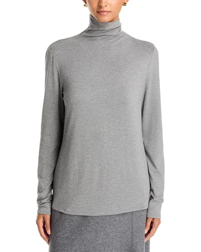 Lafayette 148 Funnel Turtleneck In Gray