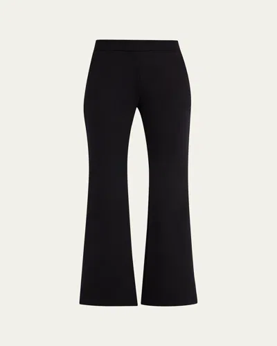 Lafayette 148 Gates Cropped Flare-leg Pants In Black