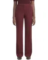 Lafayette 148 New York Gates Full Leg Pant In Burgundy