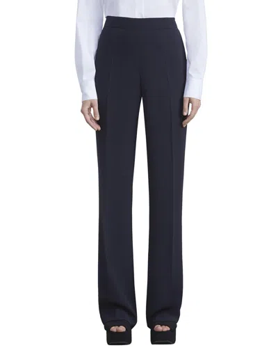 Lafayette 148 Gates Side Zip Flared Pant In Blue