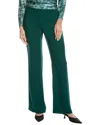 Lafayette 148 New York Gates Side Zip Flared Pant In Green