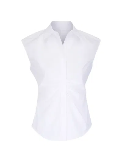 Lafayette 148 Gathered Shirt In White