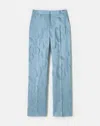 Lafayette 148 Gesture Jacquard Gates Pant In Paper Blue