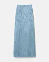 Lafayette 148 Gesture Jacquard Maxi Skirt In Paper Blue
