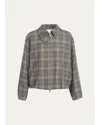 Lafayette 148 Glen Check Bomber Jacket In Multi