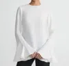 Lafayette 148 Responsible Finesse Crepe Godet Sleeve Blouse