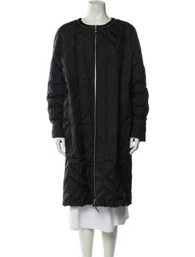 Pre-owned Lafayette 148 Goose Down Coat In Black