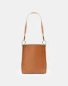 Lafayette 148 Grained Calfskin Leather 8 Knot Hoboâsmall In Copper