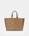 Lafayette 148 Grained Calfskin Leather Postmark L Tote In Cadet Khaki