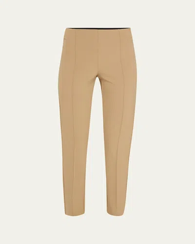 Lafayette 148 Gramercy Acclaimed-stretch Pants In Brown