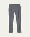 Lafayette 148 Gramercy Acclaimed-stretch Pants In Gray