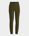 Lafayette 148 Gramercy Acclaimed-stretch Pants In Green