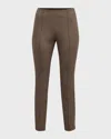 Lafayette 148 Gramercy Acclaimed-stretch Pants In Nougat
