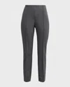Lafayette 148 Petite Acclaimed Stretch Gramercy Pant In Shale