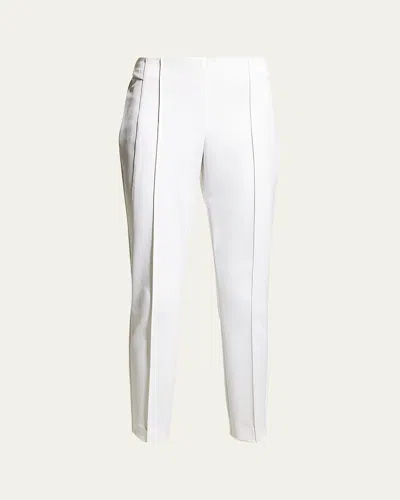 Lafayette 148 Gramercy Acclaimed-stretch Pants In White