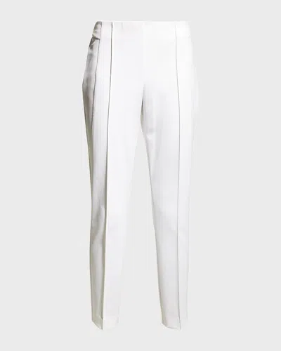 Lafayette 148 Petite Gramercy Acclaimed Stretch Pants In White