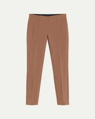 Lafayette 148 Gramercy Acclaimed-stretch Pants In Wood