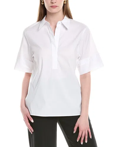 LAFAYETTE 148 HALF PLACKET CAMP SHIRT