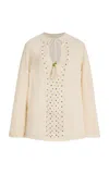 Lafayette 148 Hand-beaded Cotton Knit Tunic