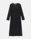 Lafayette 148 Hand-beaded Silk Georgette Shift Dress In Black