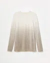 Lafayette 148 Hand Dip Dye Cashmere Sequin Sweater In Hickory Ombre