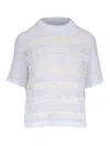 Lafayette 148 Hand-embroidered Cotton T-shirt