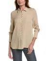 Lafayette 148 Hand Looped Button Front Silk