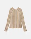 Lafayette 148 Handembroidered Metallic Woolcashmere Sweater In Natural Metallic