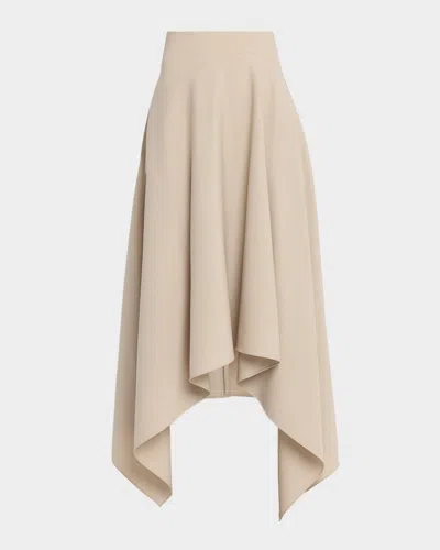Lafayette 148 Handkerchief Wool Suiting Maxi Skirt In Neutral