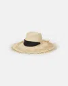 Lafayette 148 Handwoven Straw Fringed Hat In Black