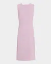 Lafayette 148 Harpson Finesse Crepe Sheath Dress In Pink