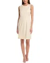 Lafayette 148 New York Harpson Wool-blend Sheath Dress In Brown