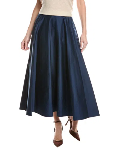 Lafayette 148 Helena Midi Skirt In Blue