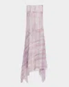 Lafayette 148 High-low Handkerchief Silk Crepon Maxi Dress
