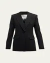 Lafayette 148 Responsible Wool Double Face Fitted Blazer In Black