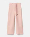 Lafayette 148 Illustrious Linen Cropped Columbus Wide-leg Pant In Pastel Pink Melange