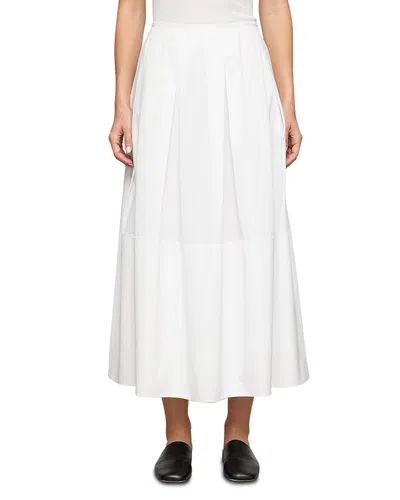 Lafayette 148 Inverted Pleat Long Skirt In White
