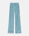 Lafayette 148 Iridescent Twill Plissã© Parkside Pant In Lagoon Green