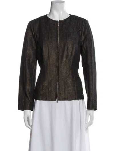 Pre-owned Lafayette 148 Jacket In Black