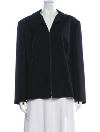 Pre-owned Lafayette 148 Jacket In Blue