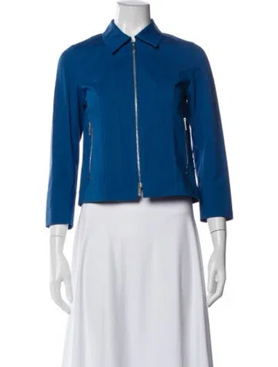 Pre-owned Lafayette 148 Jacket In Blue