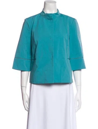 Pre-owned Lafayette 148 Jacket In Blue