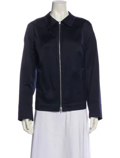 Pre-owned Lafayette 148 Jacket In Blue