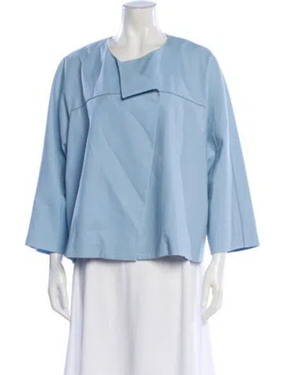 Pre-owned Lafayette 148 Jacket In Blue